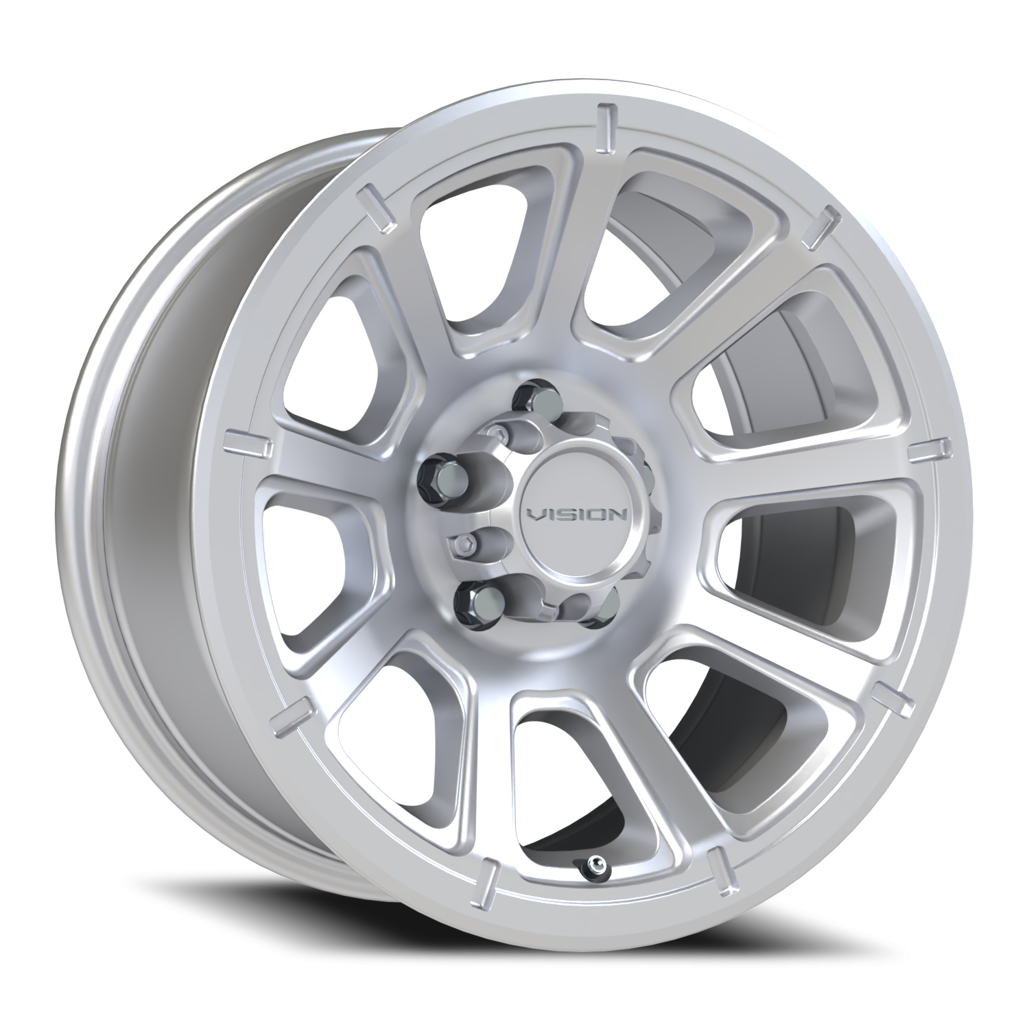 Vision Off-Road Turbine GMMF 16X8 +0 Winter Paint-Silver( Salt Resistant)