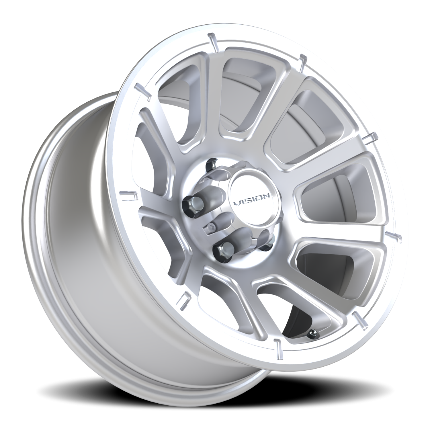Vision Off-Road Turbine GMMF 16X8 +0 Winter Paint-Silver( Salt Resistant)