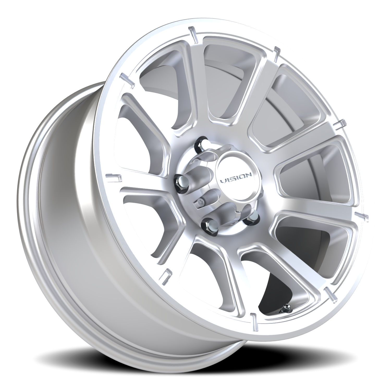 Vision Off-Road Turbine GMMF 17X8.5 -6 Winter Paint-Silver( Salt Resistant)