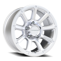 Vision Off-Road Turbine GMMF 18X9 +12 Winter Paint-Silver( Salt Resistant)