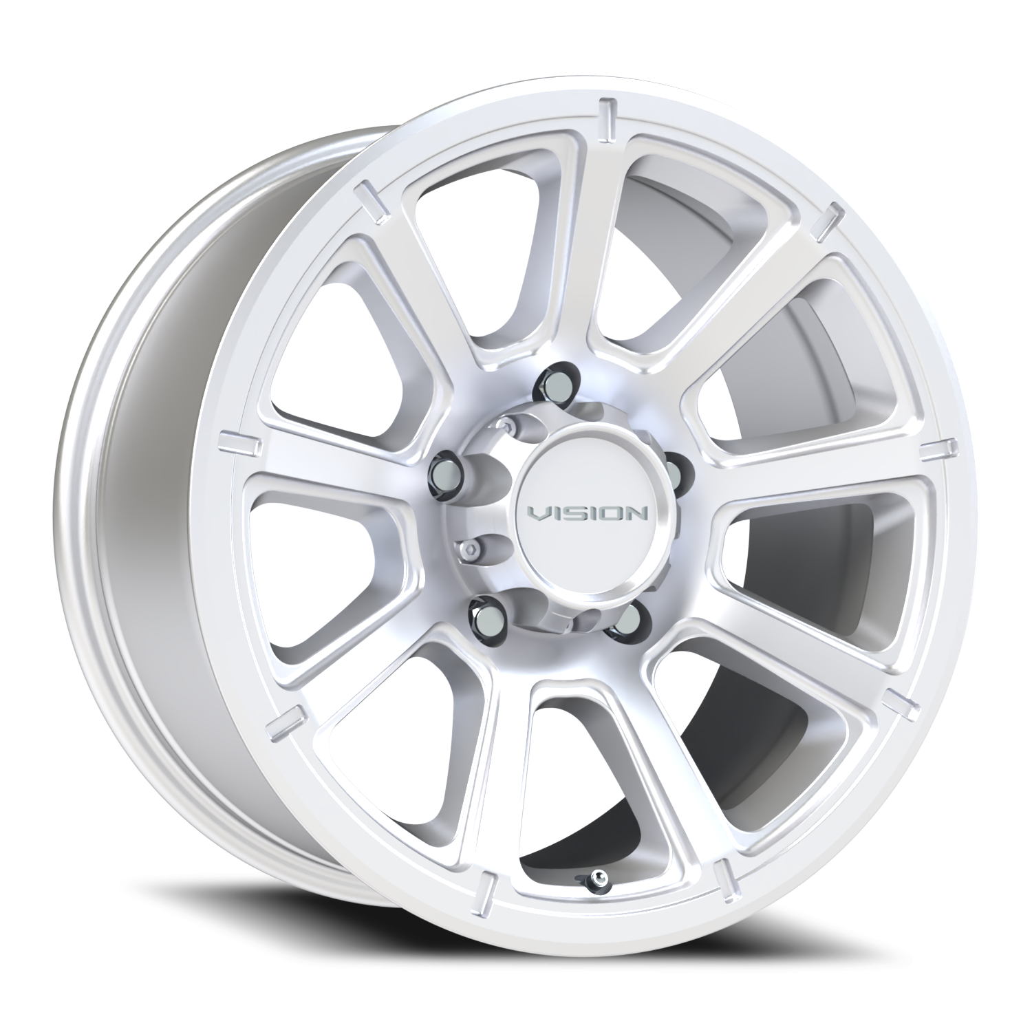 Vision Off-Road Turbine GMMF 18X9 +12 Winter Paint-Silver( Salt Resistant)