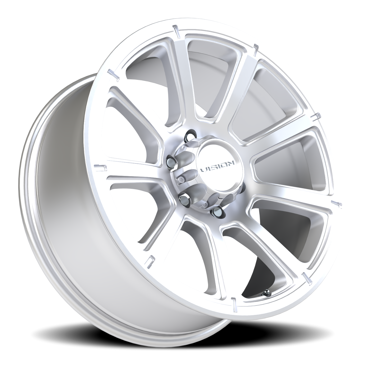 Vision Off-Road Turbine GMMF 20X9 +18 Winter Paint-Silver( Salt Resistant)