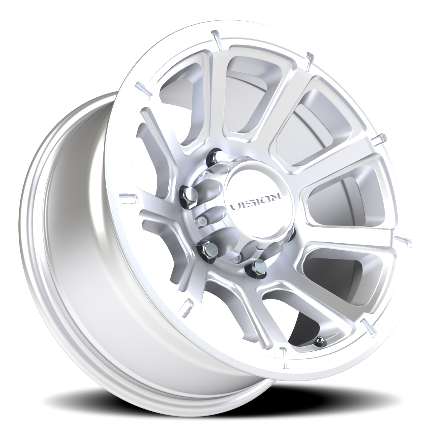 Vision Off-Road Turbine GMMF 16X8 +0 Winter Paint-Silver( Salt Resistant)
