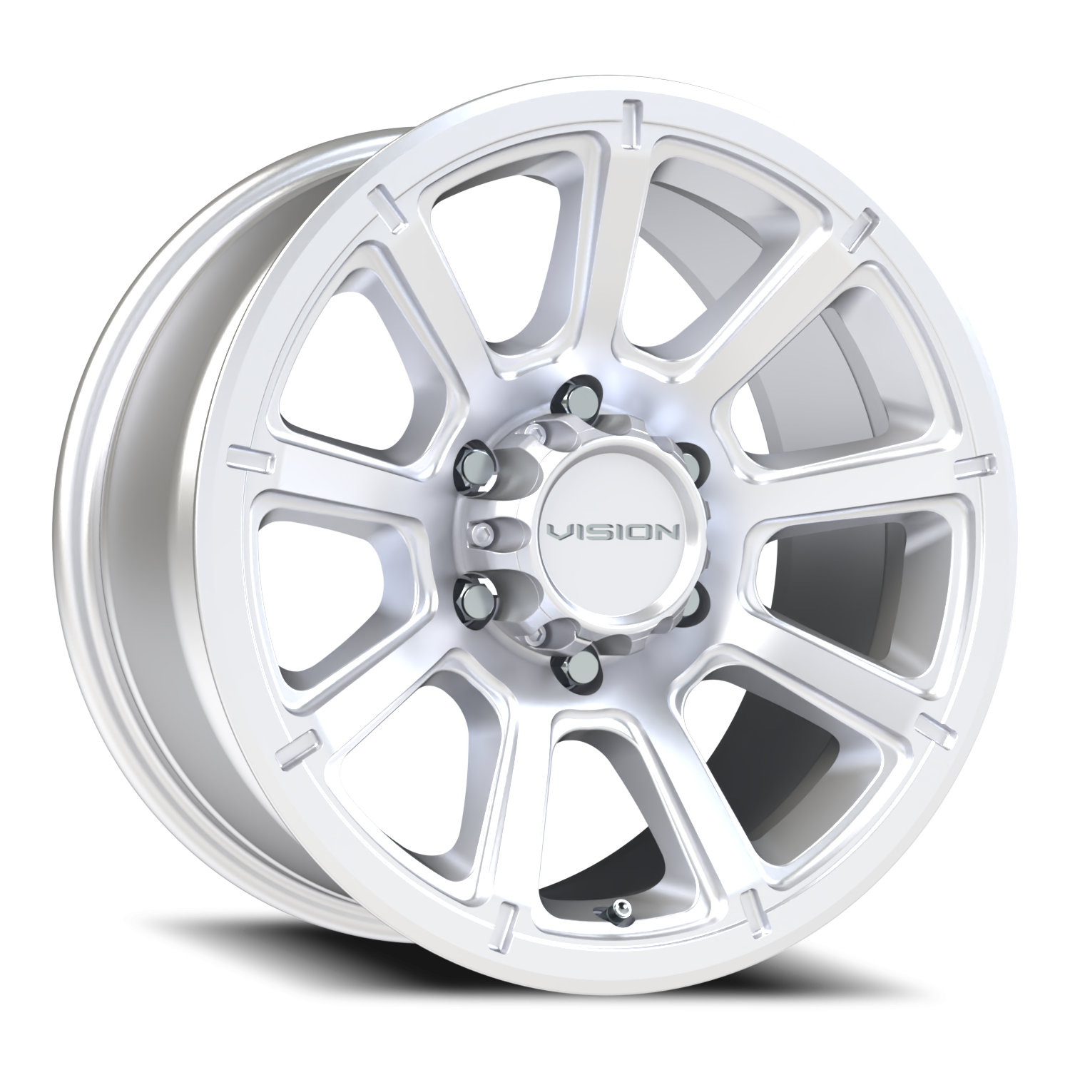 Vision Off-Road Turbine GMMF 17X8.5 +18 Winter Paint-Silver( Salt Resistant)