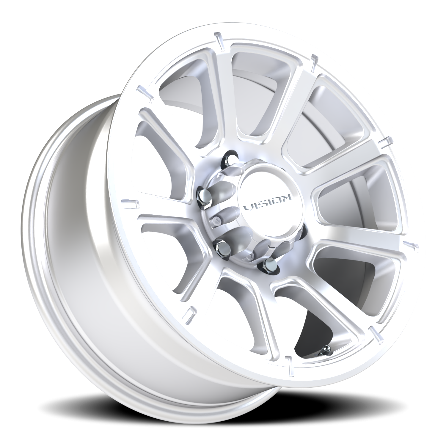 Vision Off-Road Turbine GMMF 17X8.5 +18 Winter Paint-Silver( Salt Resistant)
