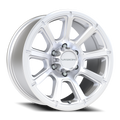 Vision Off-Road Turbine GMMF 18X9 +18 Winter Paint-Silver( Salt Resistant)
