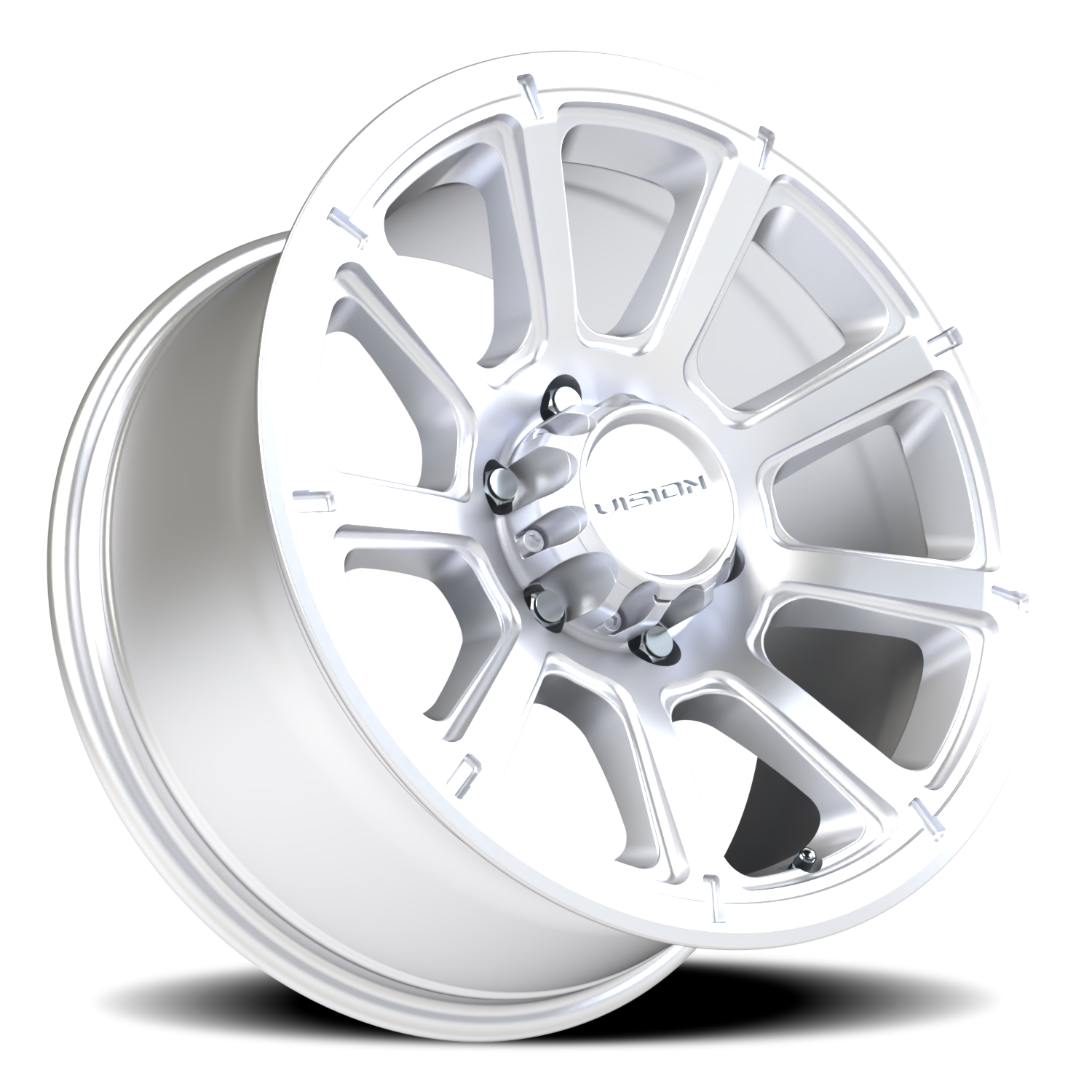 Vision Off-Road Turbine GMMF 18X9 +18 Winter Paint-Silver( Salt Resistant)