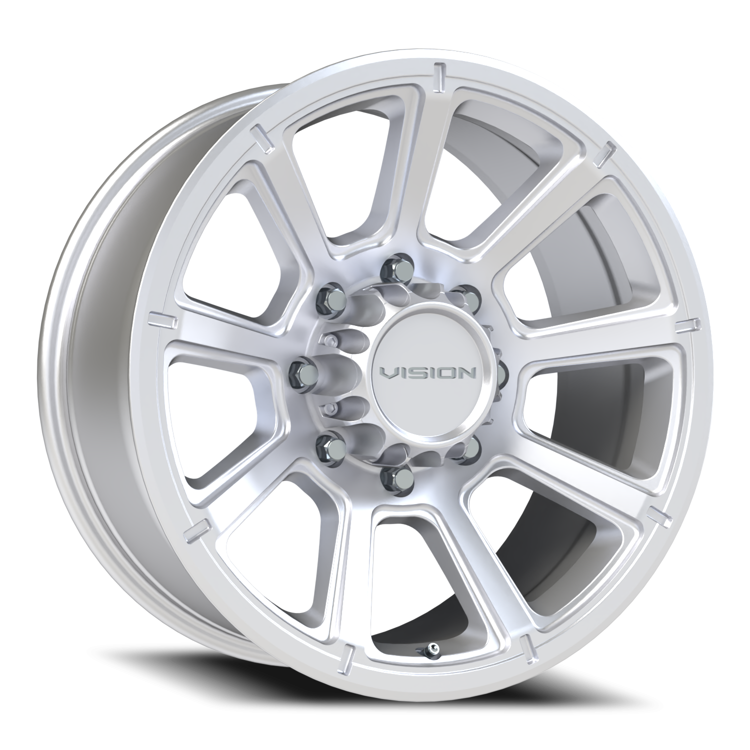Vision Off-Road Turbine GMMF 20X9 +12 Winter Paint-Silver( Salt Resistant)