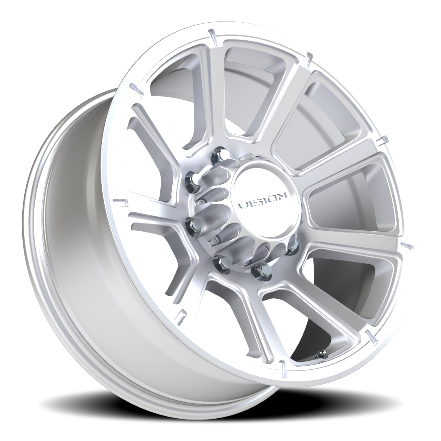 Vision Off-Road Turbine GMMF 20X9 +12 Winter Paint-Silver( Salt Resistant)