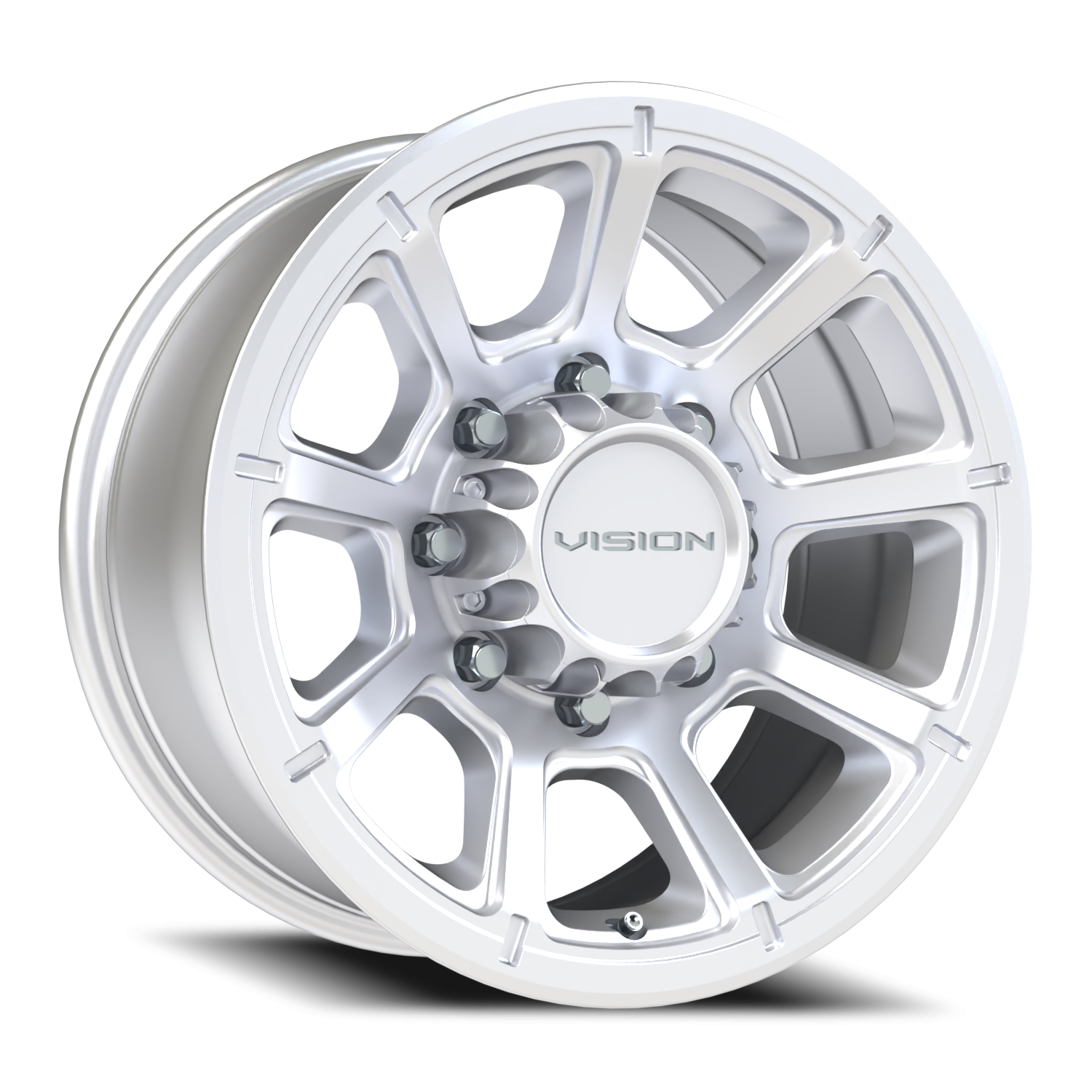 Vision Off-Road Turbine GMMF 17X8.5 +18 Winter Paint-Silver( Salt Resistant)