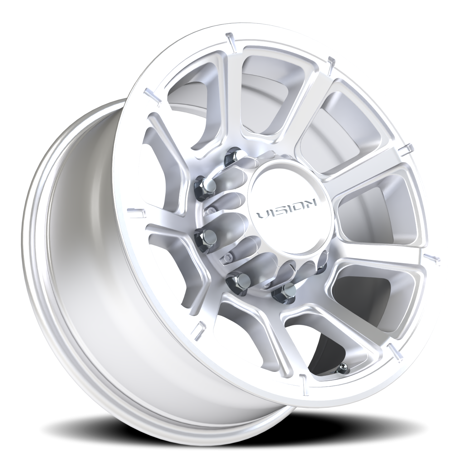 Vision Off-Road Turbine GMMF 17X8.5 +18 Winter Paint-Silver( Salt Resistant)