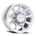 Vision Off-Road Turbine GMMF 17X8.5 +18 Winter Paint-Silver( Salt Resistant)