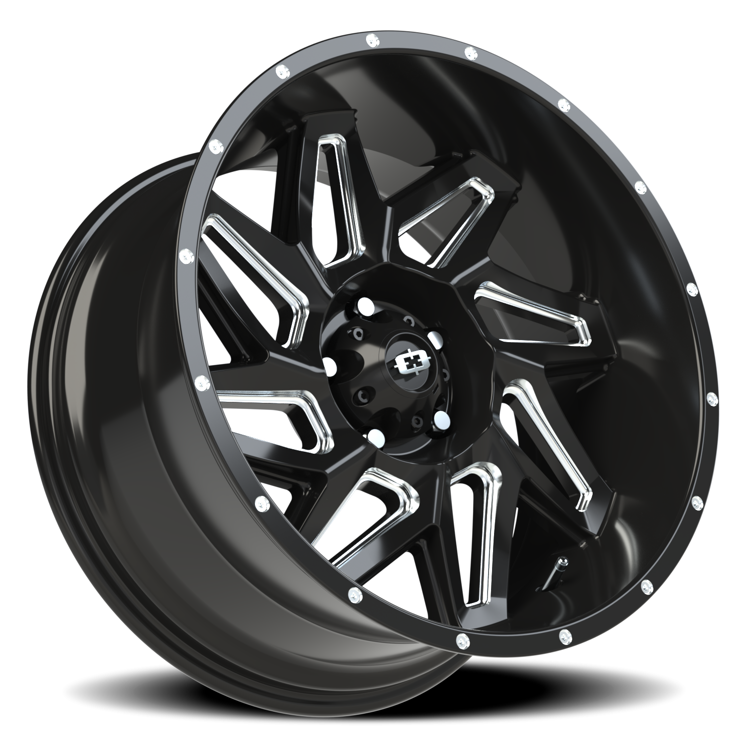 Vision Off-Road Spyder UTV GM 20X10 -25 Gloss Black Milled Spoke