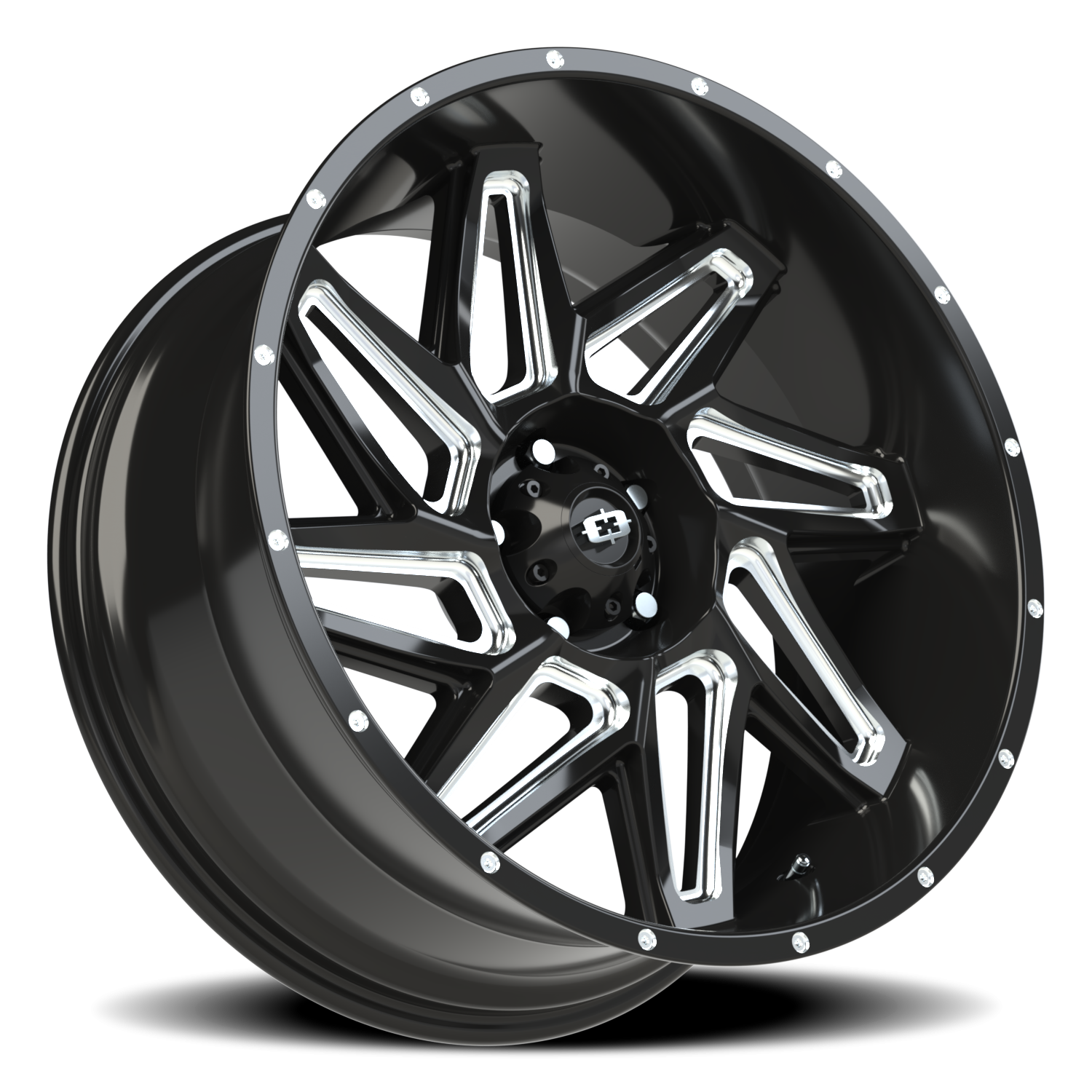 Vision Off-Road Spyder UTV GM 22X10 -19 Gloss Black Milled Spoke