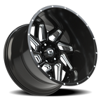 Vision Off-Road Spyder UTV GM 22X14 -76 Gloss Black Milled Spoke