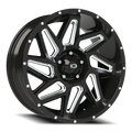 Vision Off-Road Spyder UTV GM 20X9 +10 Gloss Black Milled Spoke