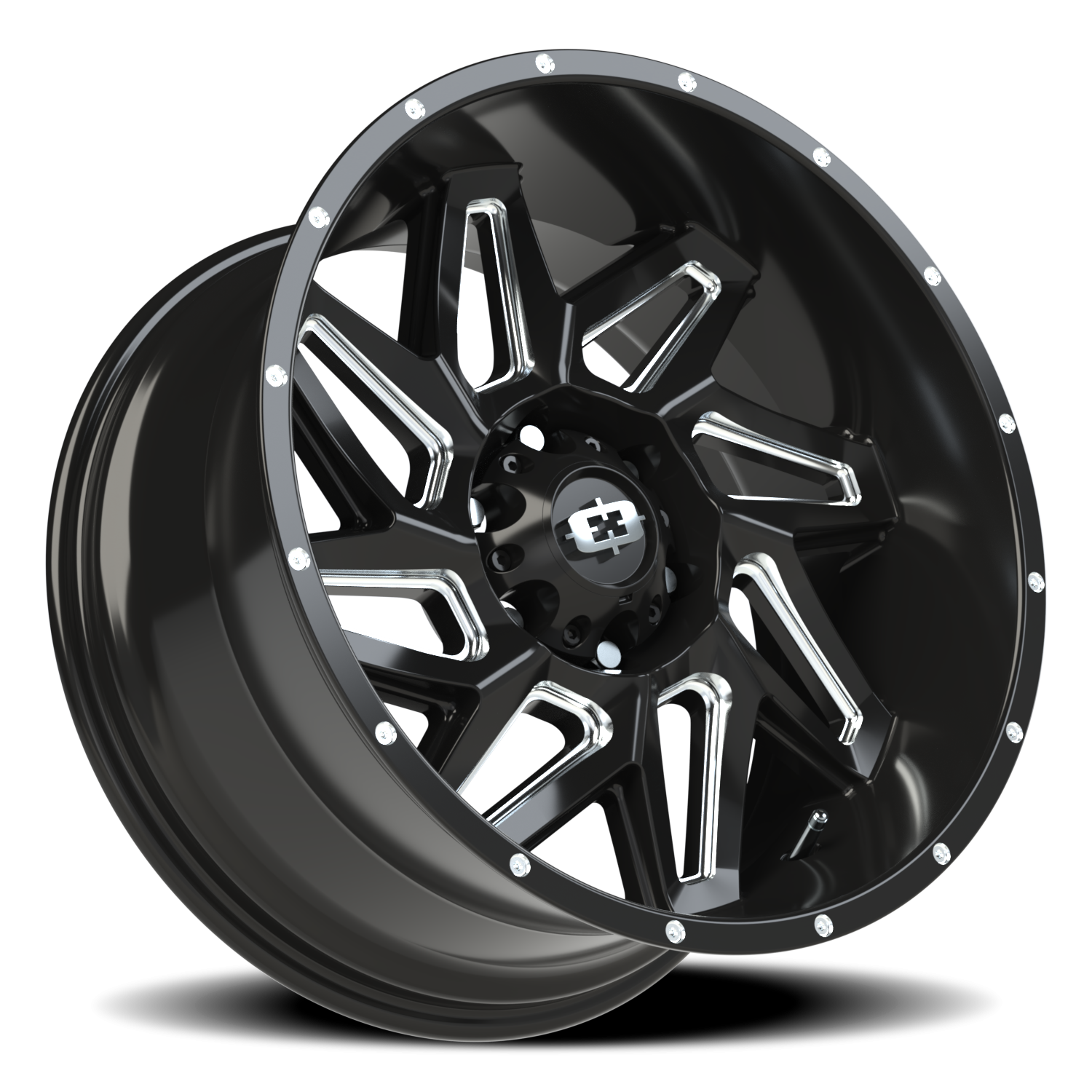 Vision Off-Road Spyder UTV GM 20X10 -25 Gloss Black Milled Spoke