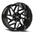 Vision Off-Road Spyder UTV GM 22X12 -57 Gloss Black Milled Spoke