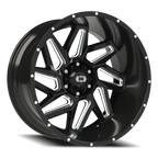 Vision Off-Road Spyder UTV GM 22X12 -57 Gloss Black Milled Spoke