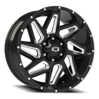 Vision Off-Road Spyder UTV GM 20X9 +12 Gloss Black Milled Spoke