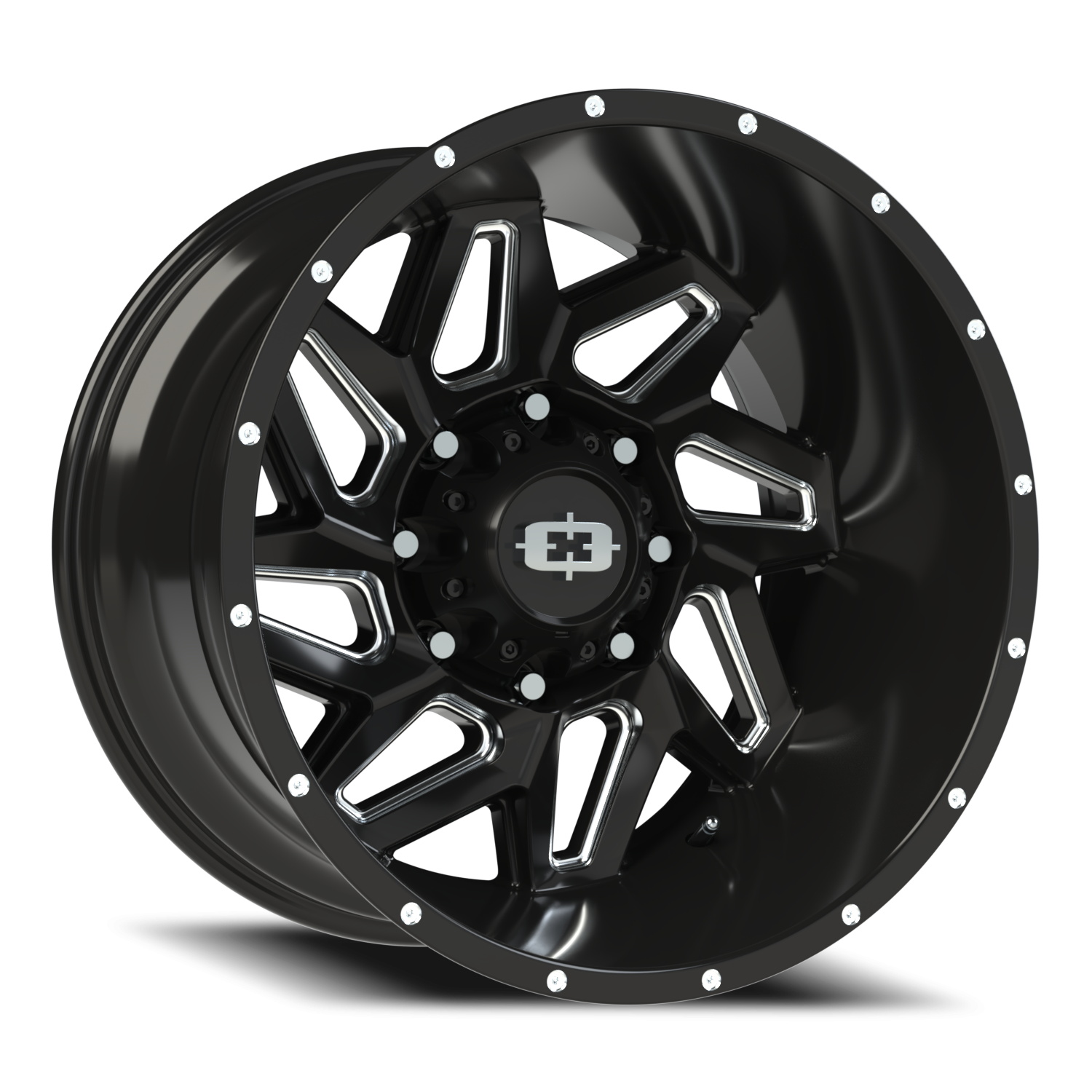 Vision Off-Road Spyder UTV GM 20X12 -51 Gloss Black Milled Spoke