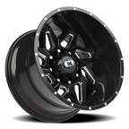 Vision Off-Road Spyder UTV GM 20X12 -51 Gloss Black Milled Spoke