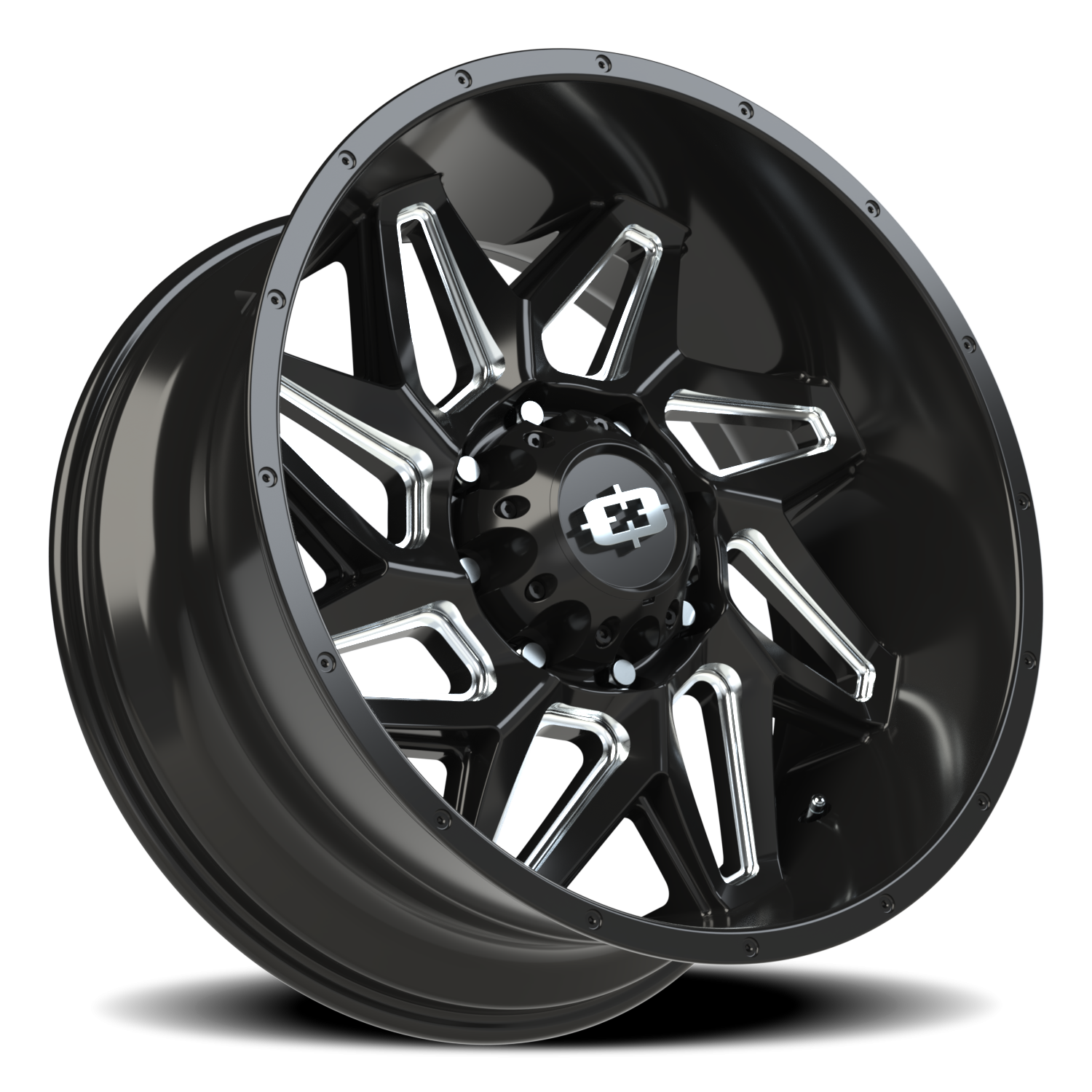 Vision Off-Road Spyder UTV GM 22X10 -19 Gloss Black Milled Spoke