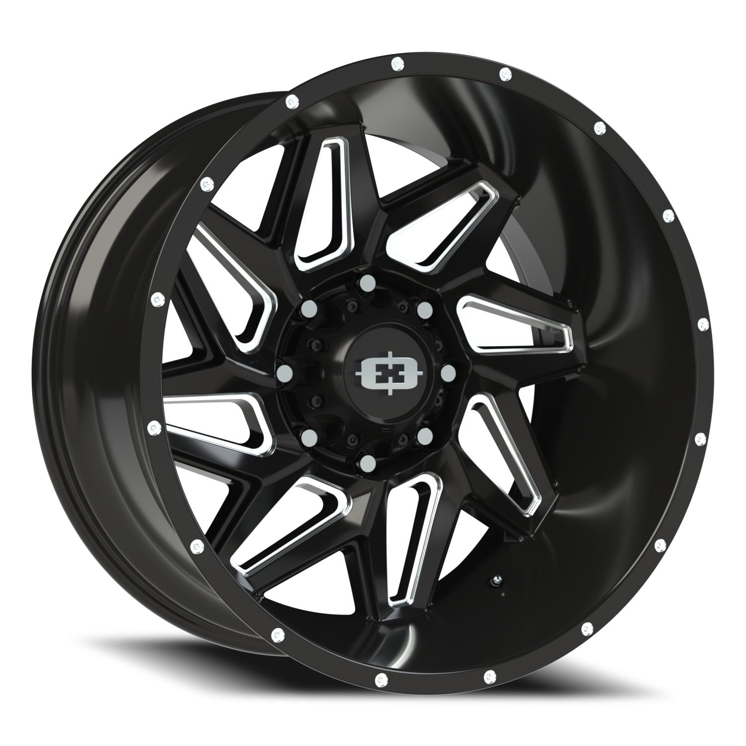 Vision Off-Road Spyder UTV GM 22X12 -51 Gloss Black Milled Spoke