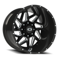 Vision Off-Road Spyder UTV GM 22X14 -76 Gloss Black Milled Spoke
