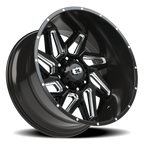 Vision Off-Road Spyder UTV GM 24X12 -51 Gloss Black Milled Spoke