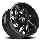 Vision Off-Road Spyder UTV GM 20X9 +12 Gloss Black Milled Spoke