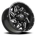 Vision Off-Road Spyder UTV GM 18X9 +12 Gloss Black Milled Spoke