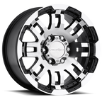 Vision Off-Road Warrior 6 20X9 +0 Gloss Black Machined Face