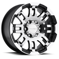 Vision Off-Road Warrior 6 17X8.5 +18 Gloss Black Machined Face