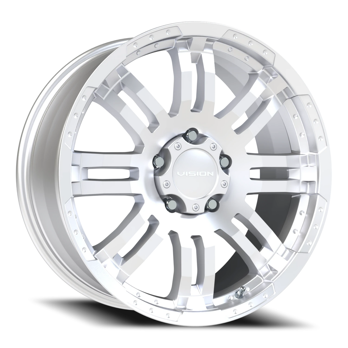 Vision Off-Road Warrior 6 16X8 +0 Winter Paint-Silver( Salt Resistant)