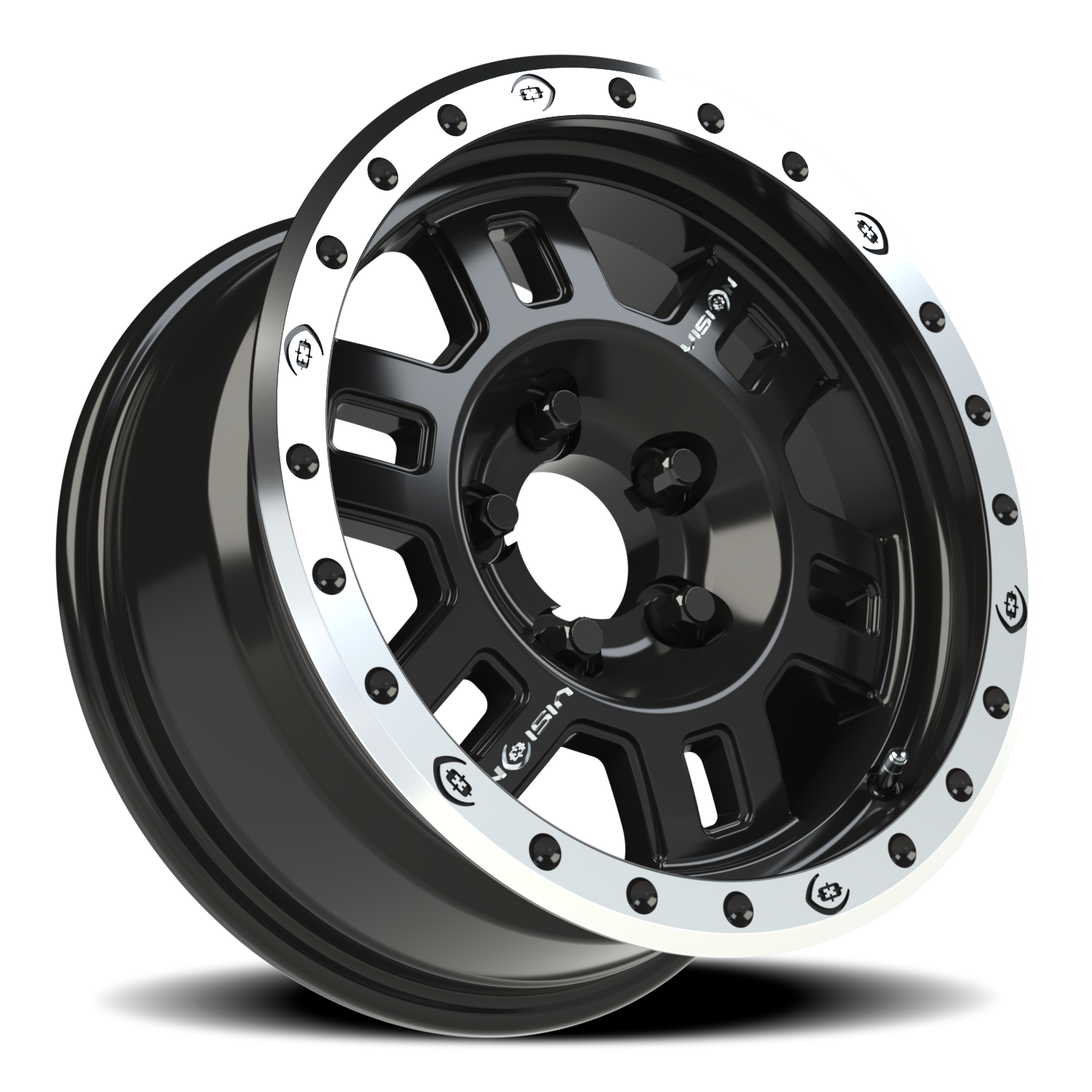 Vision Off-Road Competition Manx GBML 16X7 +0 Gloss Black Machined Lip