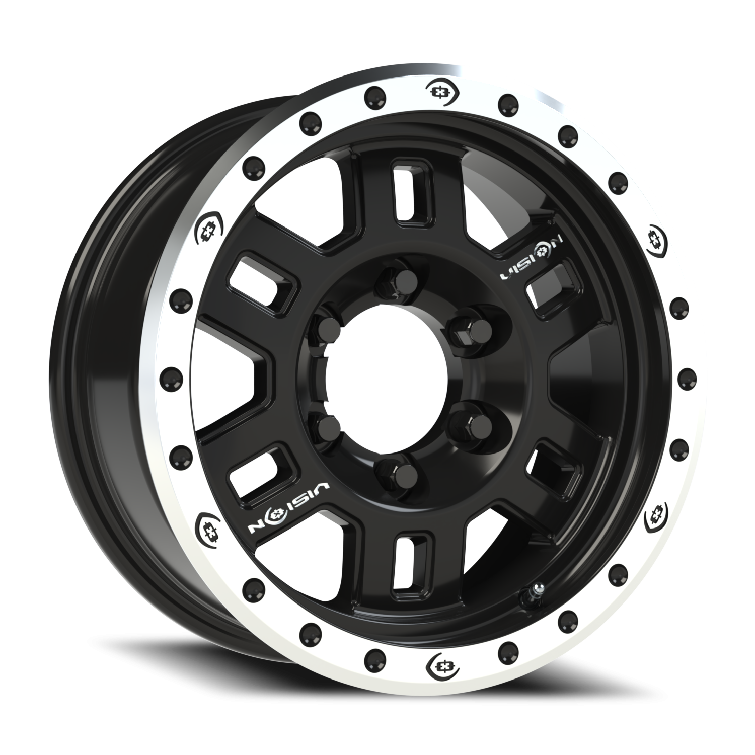 Vision Off-Road Competition Manx GBML 16X7 +0 Gloss Black Machined Lip