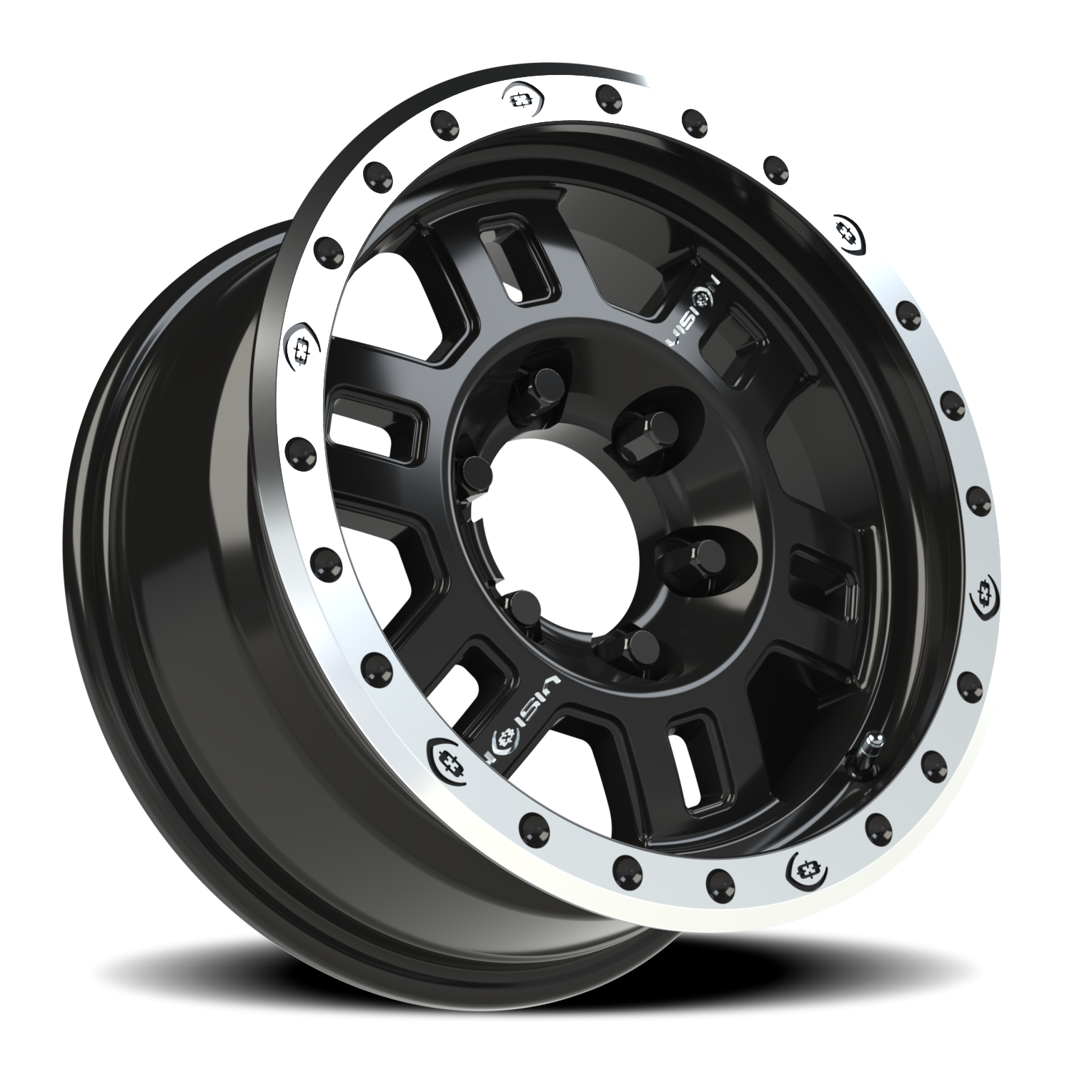 Vision Off-Road Competition Manx GBML 16X7 +0 Gloss Black Machined Lip