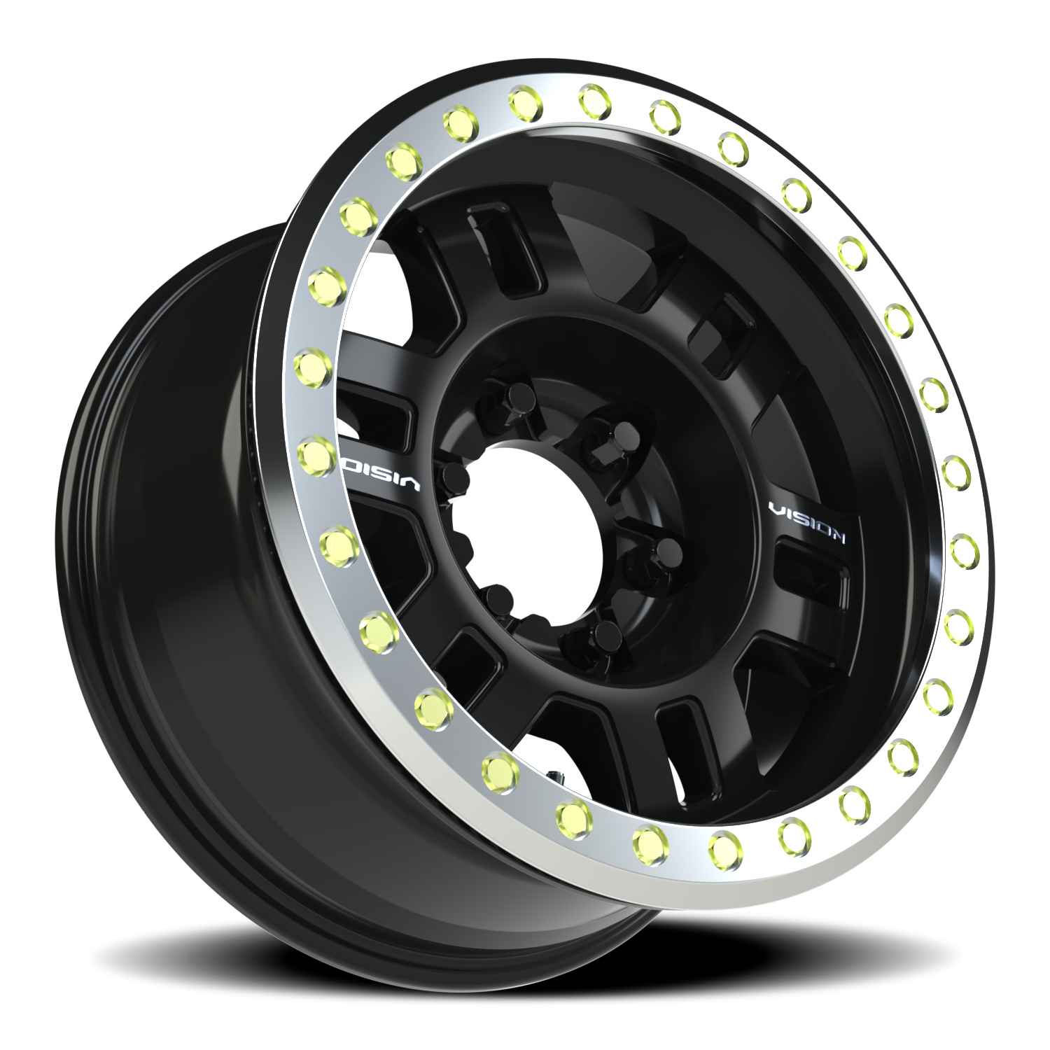 Vision Beadlock Manx Beadlock GBML 17X8.5 -15 Gloss Black