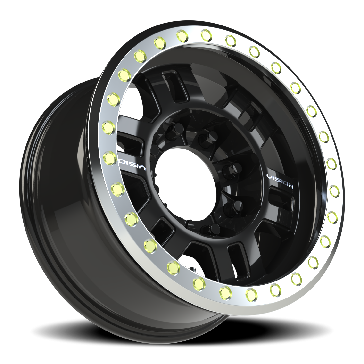 Vision Beadlock Manx Beadlock GBML 17X8.5 -15 Gloss Black