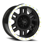 Vision Off-Road Manx M 17X8.5 +0 Gloss Black Machined Lip