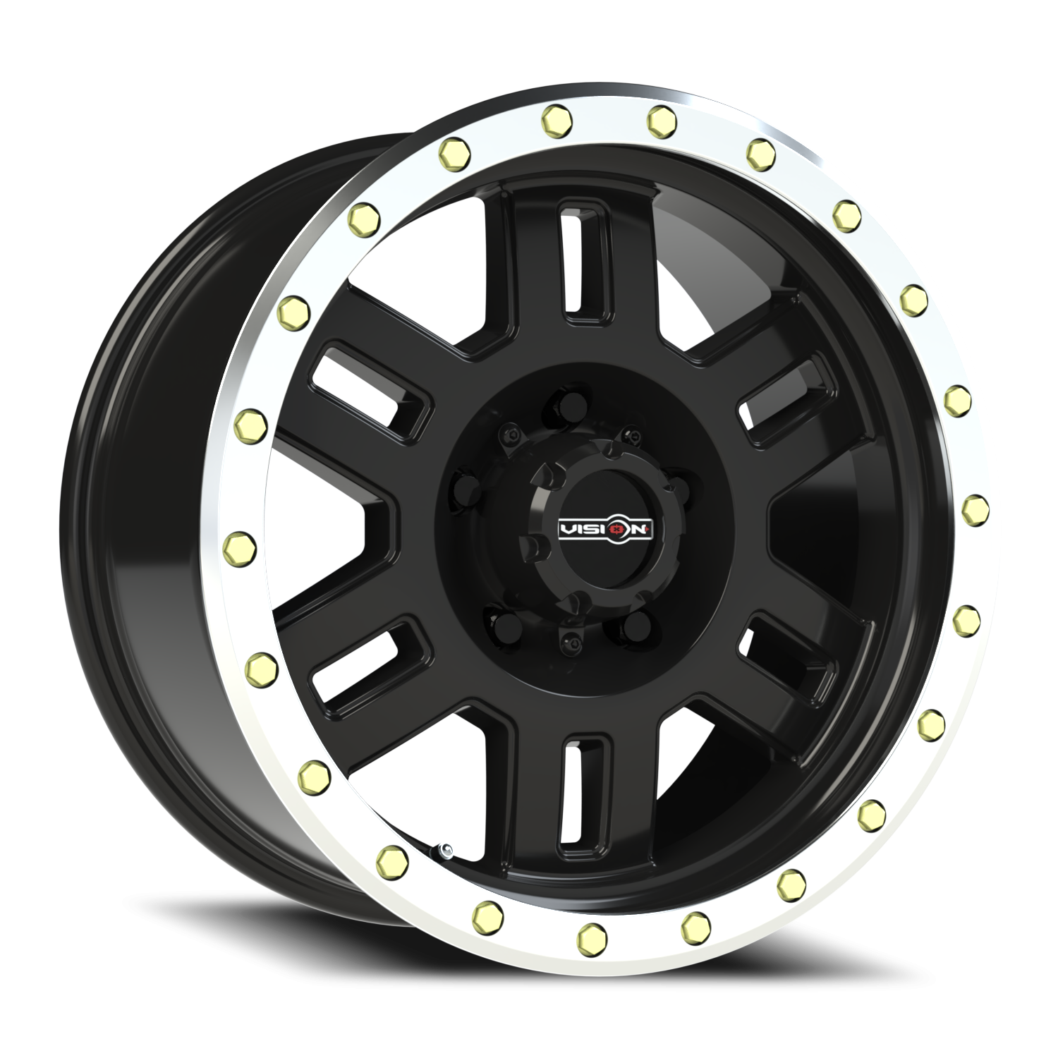 Vision Off-Road Manx M 18X9 +18 Gloss Black Machined Lip