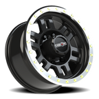 Vision Off-Road Manx M 17X8.5 +0 Gloss Black Machined Lip