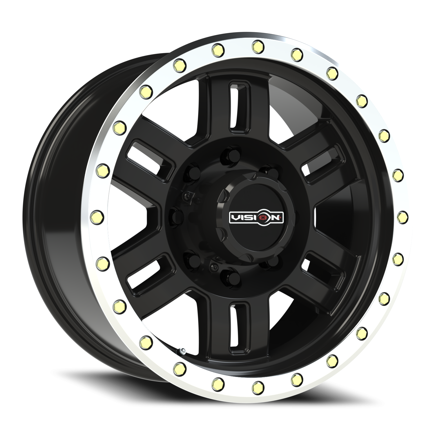 Vision Off-Road Manx M 18X9 -12 Gloss Black Machined Lip