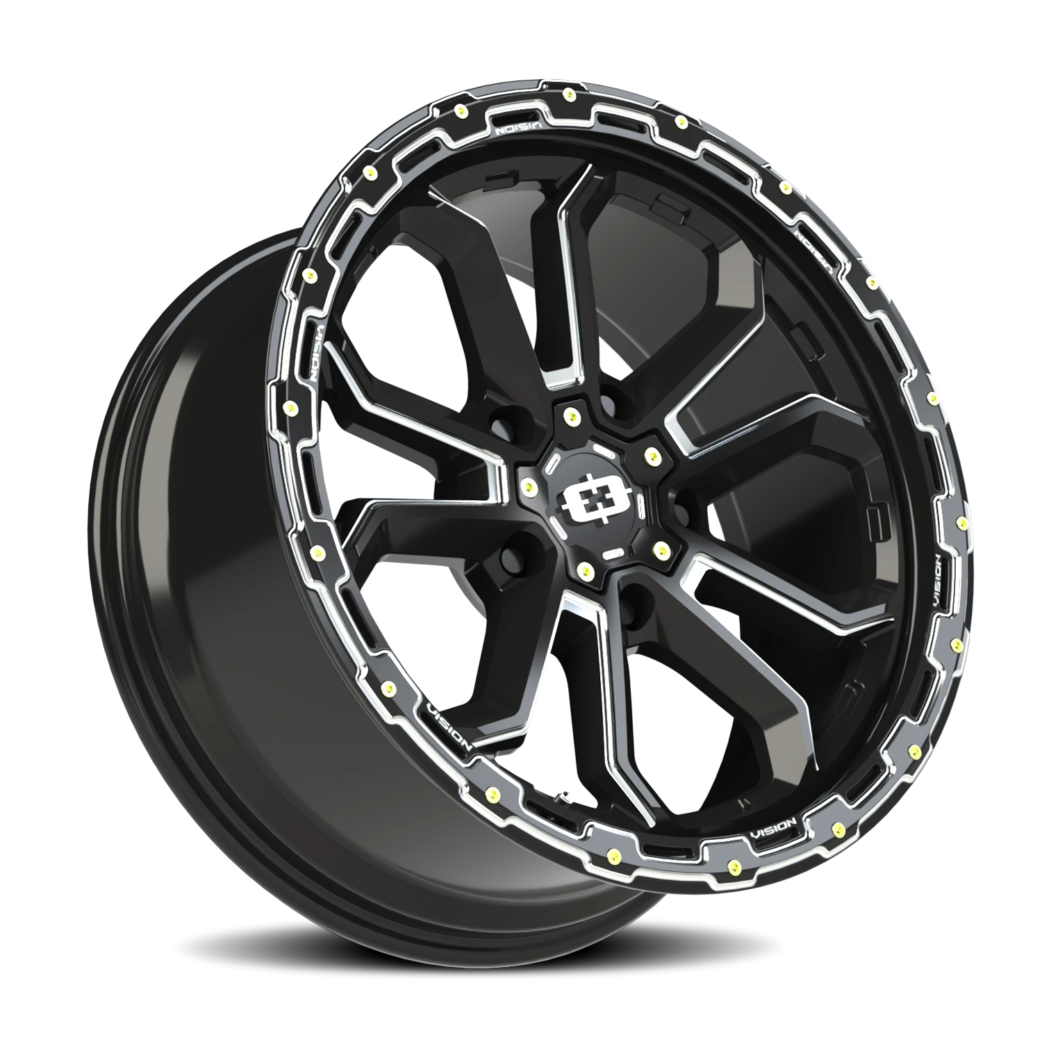 Vision Off-Road Korupt BZSBL 20X9 +12 Gloss Black Milled Spoke