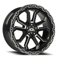 Vision Off-Road Korupt BZSBL 20X9 +10 Gloss Black Milled Spoke