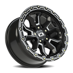 Vision Off-Road Korupt BZSBL 16X8 +0 Gloss Black Milled Spoke