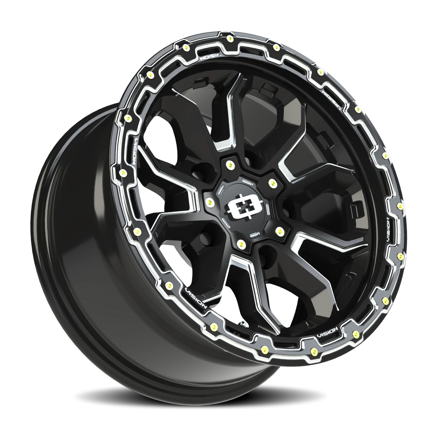 Vision Off-Road Korupt BZSBL 16X8 +0 Gloss Black Milled Spoke