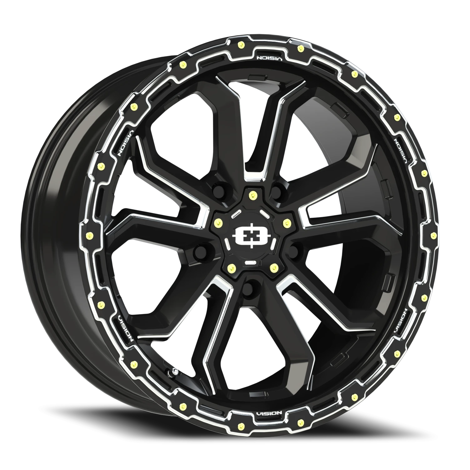 Vision Off-Road Korupt BZSBL 17X8 +30 Gloss Black Milled Spoke