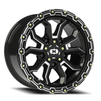Vision Off-Road Korupt BZSBL 17X9 +12 Gloss Black Milled Spoke